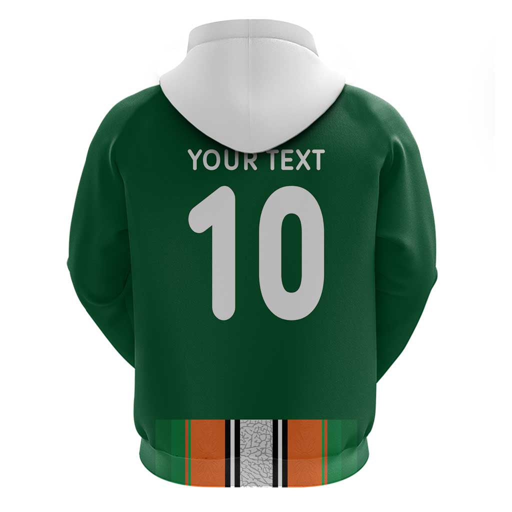 Custom Ivory Coast National Football Zip Hoodie Les Elephants-Striped Sport Style - Wonder Print Shop