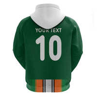 Custom Ivory Coast National Football Zip Hoodie Les Elephants-Striped Sport Style - Wonder Print Shop