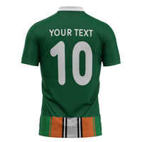 Custom Ivory Coast National Football Zipper Polo Shirt Les Elephants-Striped Sport Style - Wonder Print Shop