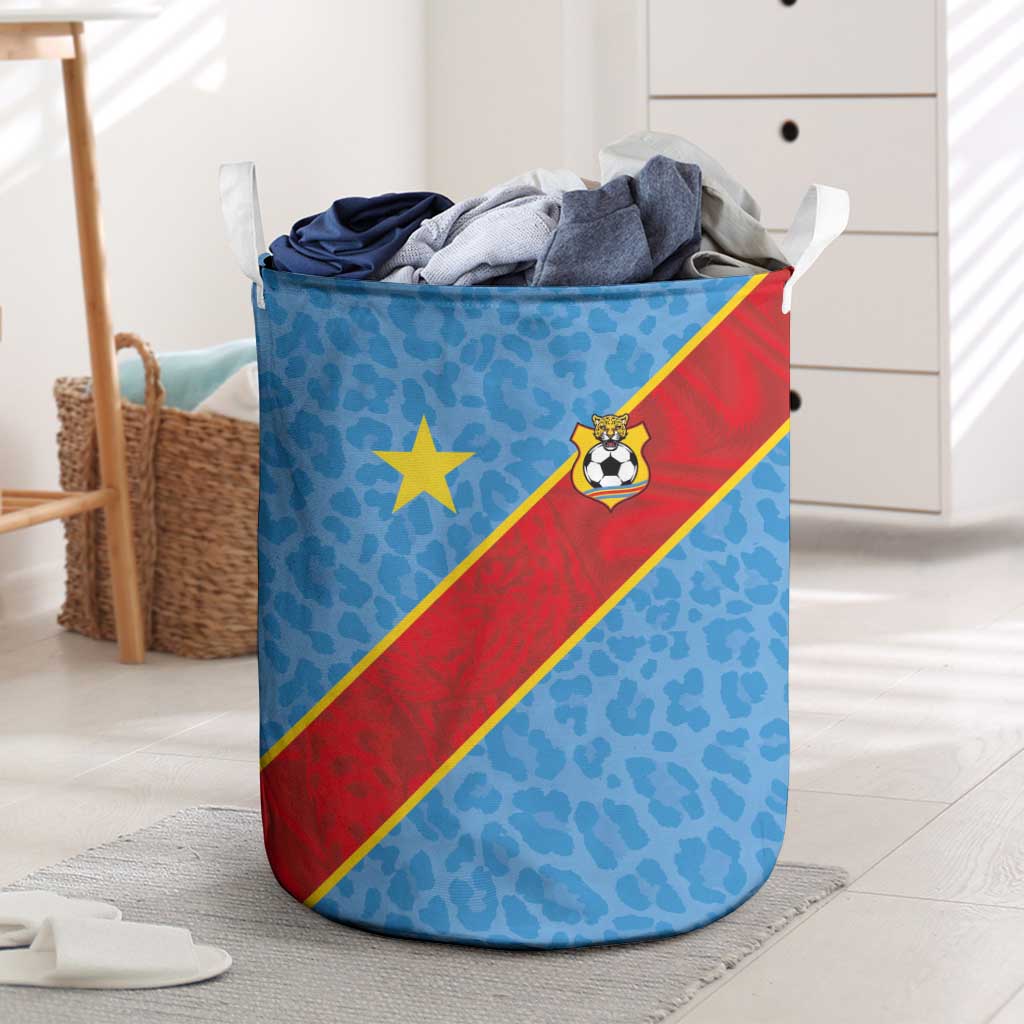 DR Congo National Football Laundry Basket Leopards Power - Wonder Print Shop