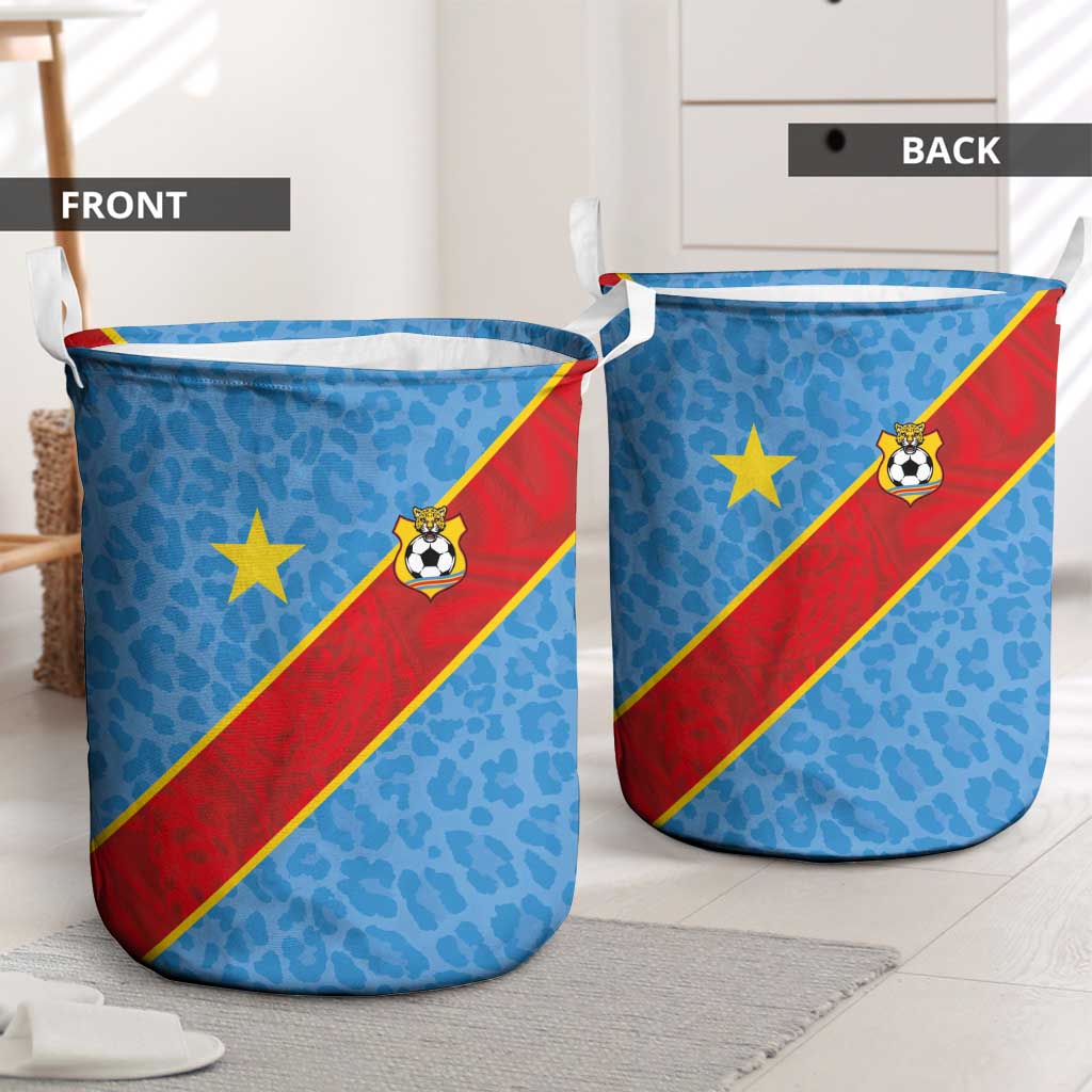 DR Congo National Football Laundry Basket Leopards Power - Wonder Print Shop