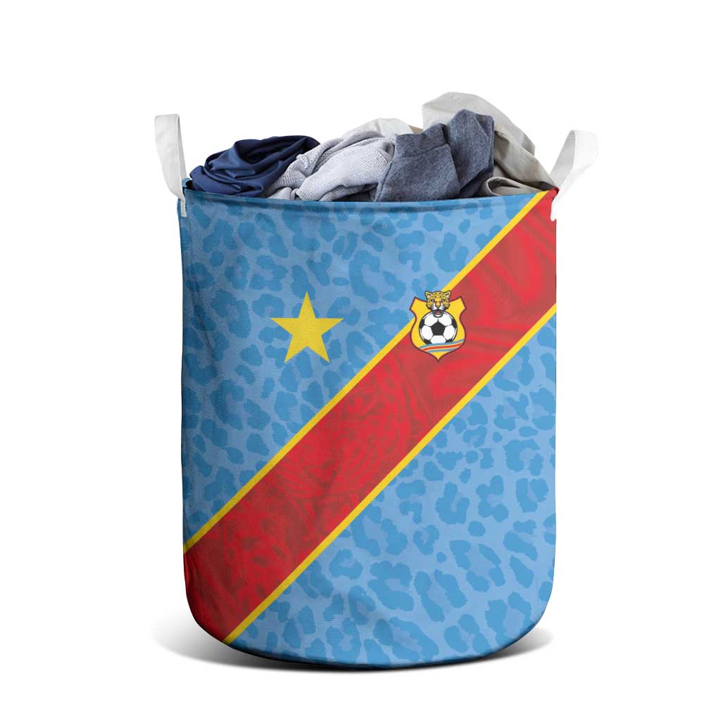 DR Congo National Football Laundry Basket Leopards Power - Wonder Print Shop