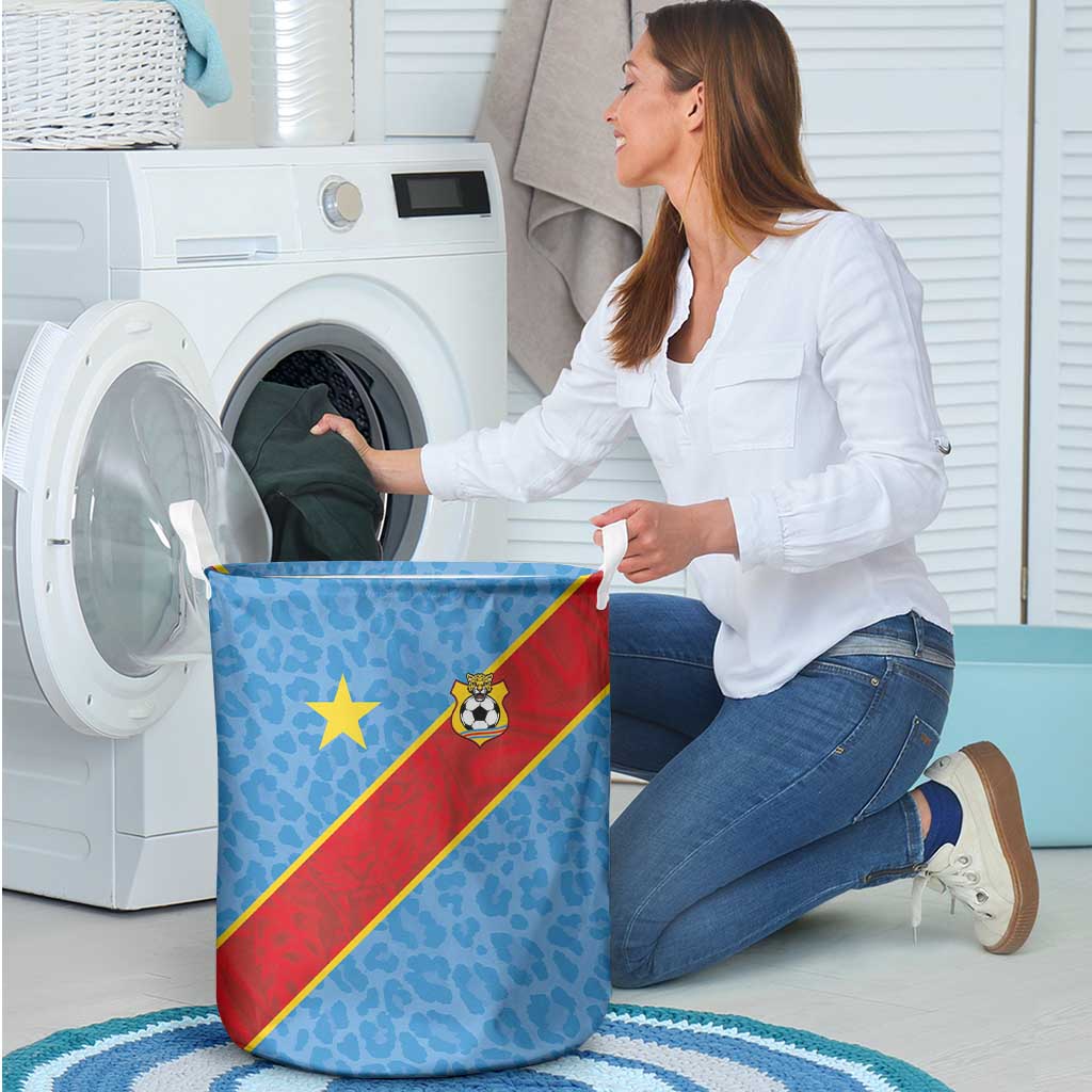 DR Congo National Football Laundry Basket Leopards Power - Wonder Print Shop