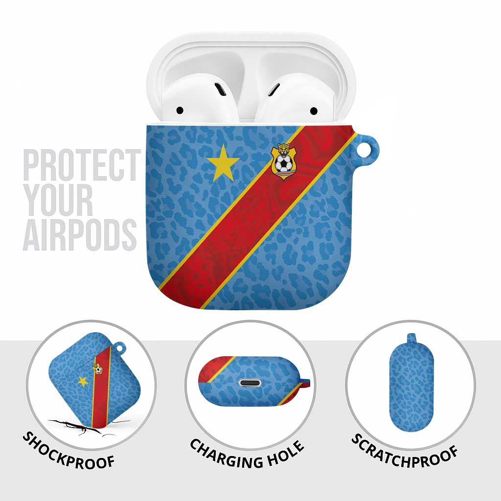 DR Congo National Football AirPods Case Leopards Power - Wonder Print Shop