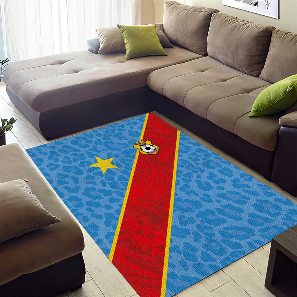 DR Congo National Football Area Rug Leopards Power - Wonder Print Shop