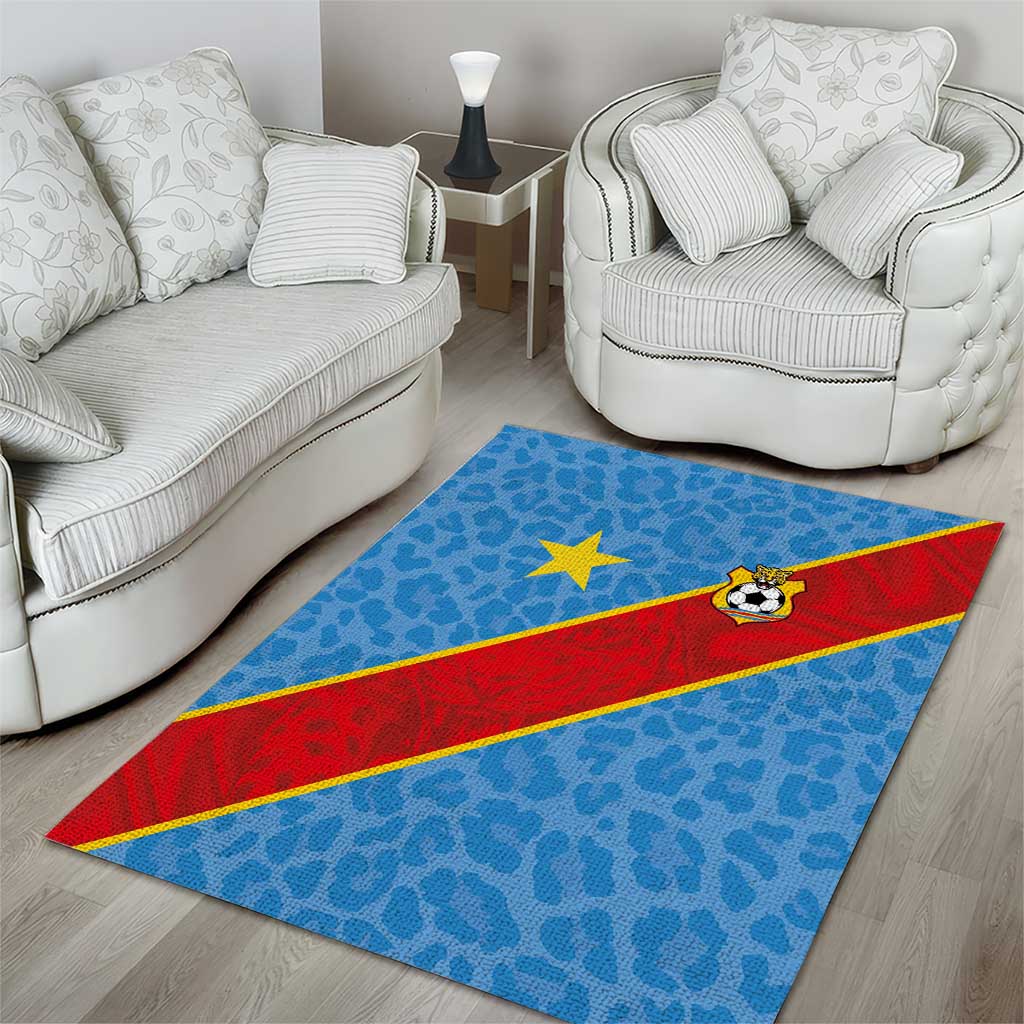 DR Congo National Football Area Rug Leopards Power - Wonder Print Shop