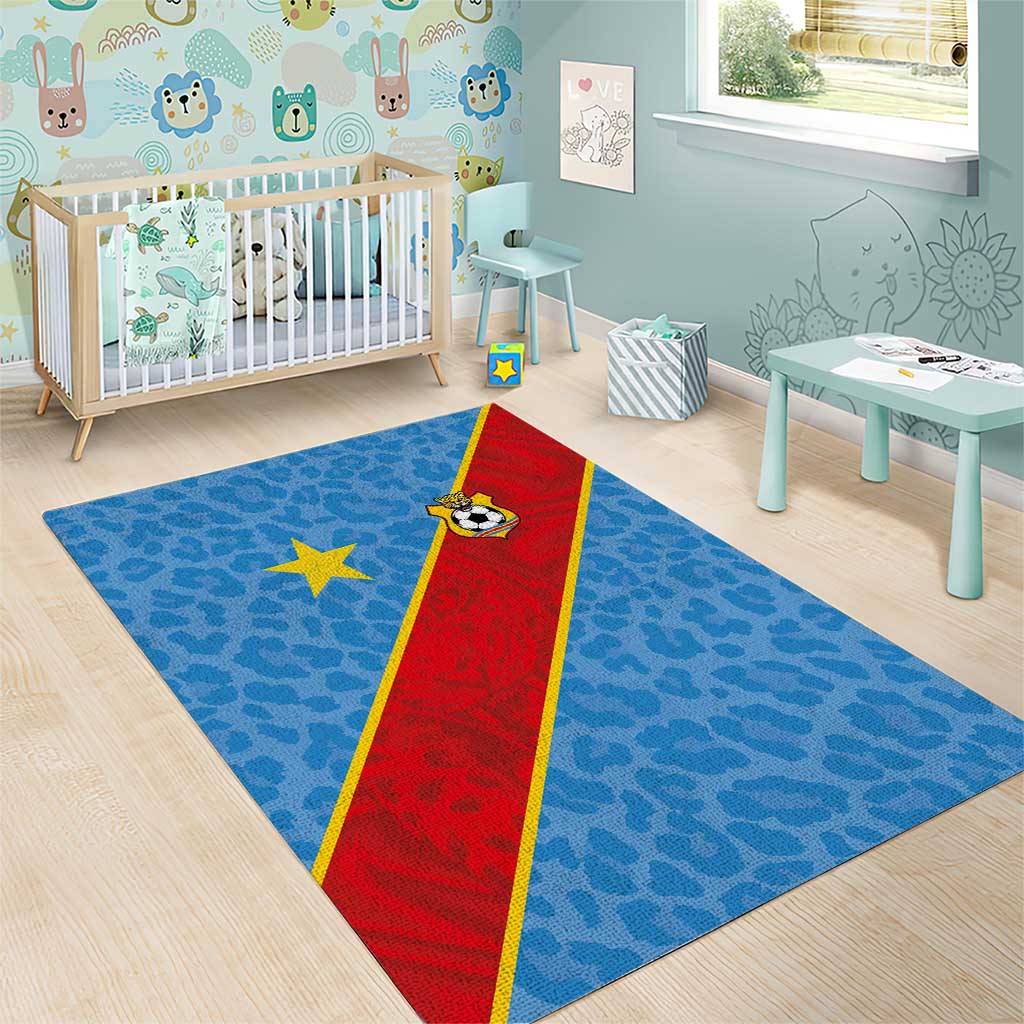 DR Congo National Football Area Rug Leopards Power - Wonder Print Shop