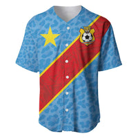 Custom DR Congo National Football Baseball Jersey Leopards Power - Wonder Print Shop