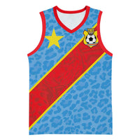 Custom DR Congo National Football Basketball Jersey Leopards Power - Wonder Print Shop