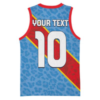 Custom DR Congo National Football Basketball Jersey Leopards Power - Wonder Print Shop