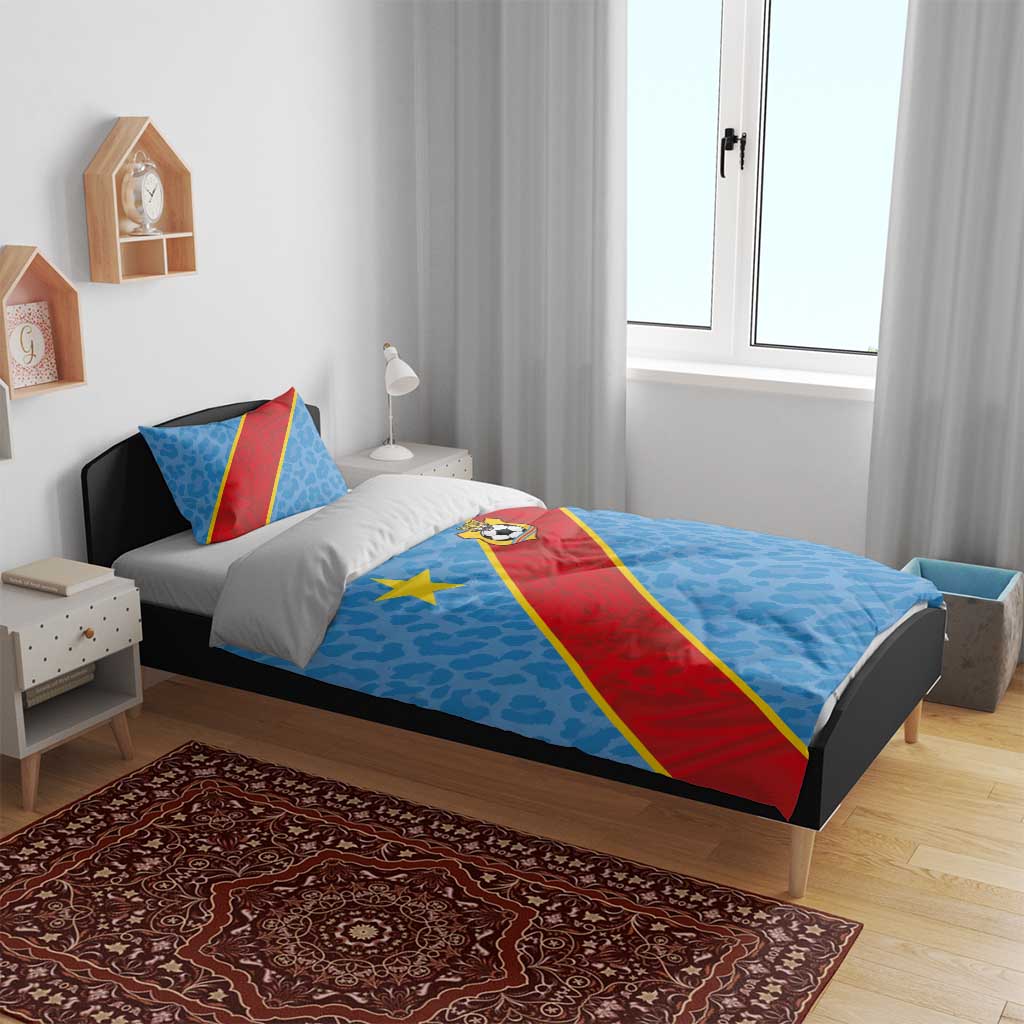 DR Congo National Football Bedding Set Leopards Power - Wonder Print Shop