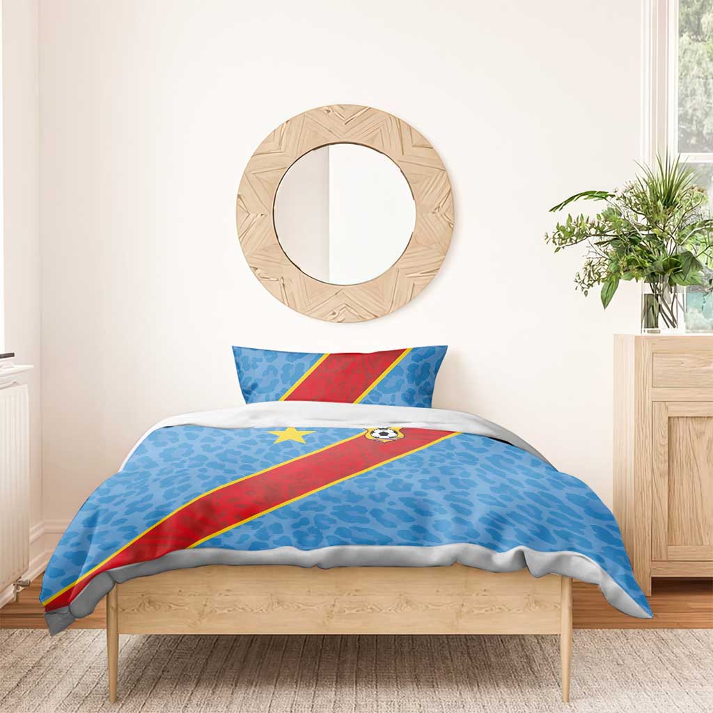 DR Congo National Football Bedding Set Leopards Power - Wonder Print Shop