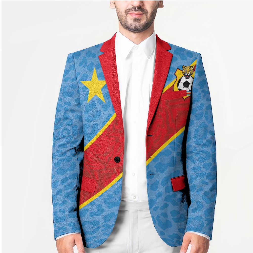Custom DR Congo National Football Blazer Leopards Power - Wonder Print Shop