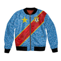 Custom DR Congo National Football Bomber Jacket Leopards Power - Wonder Print Shop