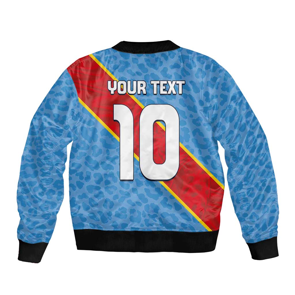 Custom DR Congo National Football Bomber Jacket Leopards Power - Wonder Print Shop