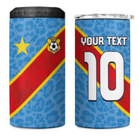 Custom DR Congo National Football 4 in 1 Can Cooler Tumbler Leopards Power - Wonder Print Shop