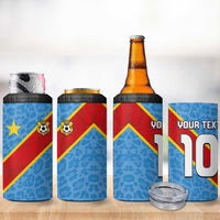 Custom DR Congo National Football 4 in 1 Can Cooler Tumbler Leopards Power - Wonder Print Shop