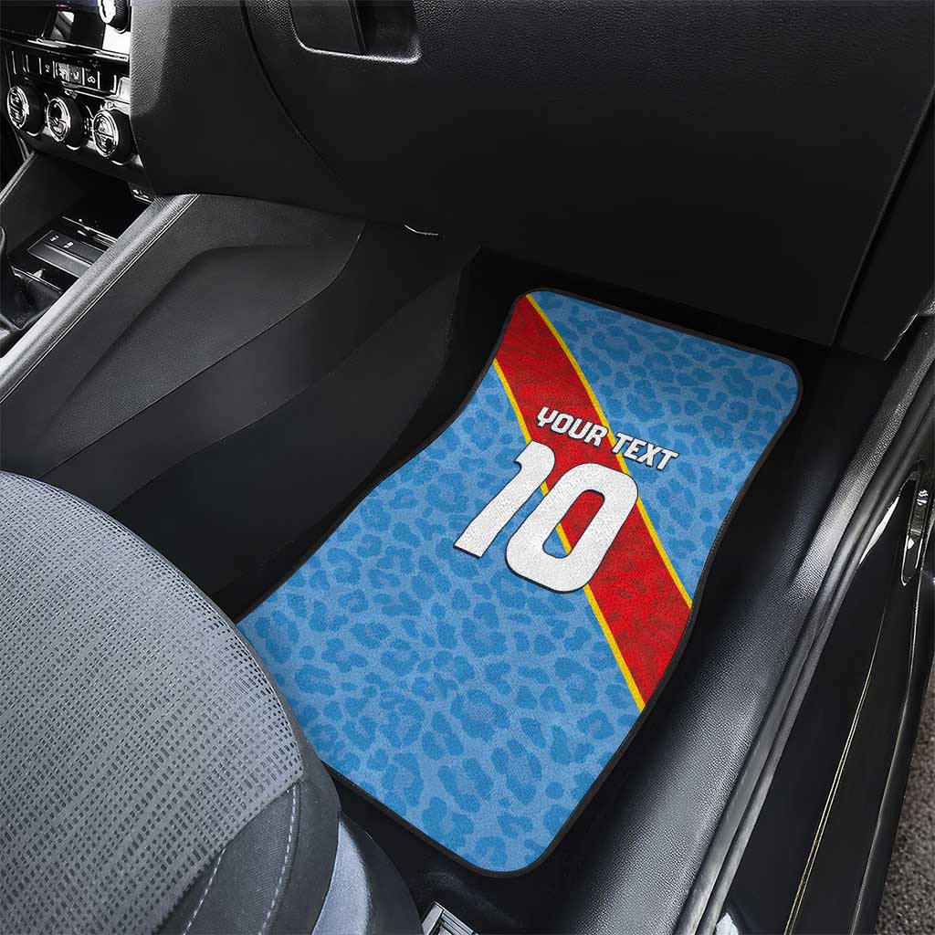 Custom DR Congo National Football Car Mats Leopards Power - Wonder Print Shop