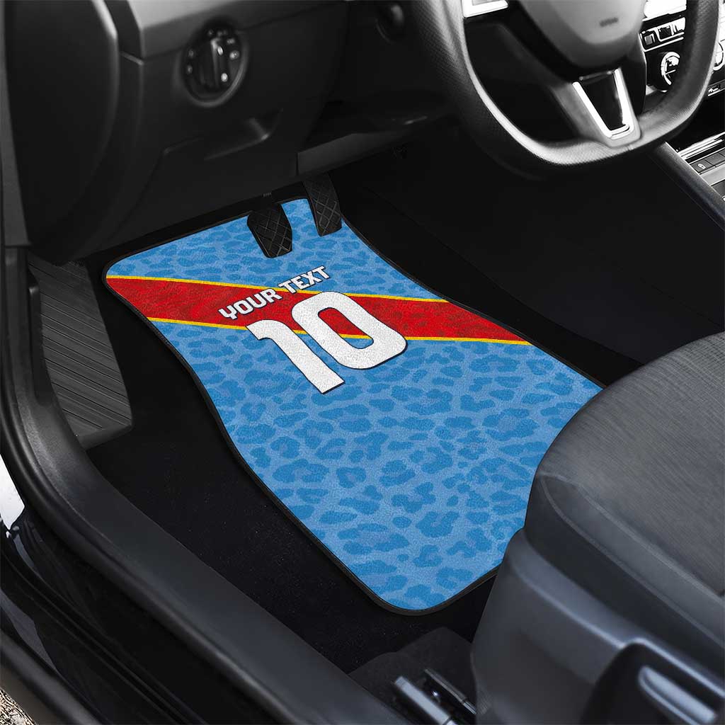 Custom DR Congo National Football Car Mats Leopards Power - Wonder Print Shop