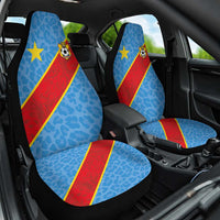 DR Congo National Football Car Seat Cover Leopards Power - Wonder Print Shop
