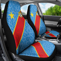 DR Congo National Football Car Seat Cover Leopards Power - Wonder Print Shop
