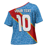 Custom DR Congo National Football Cross Shoulder Shirt Leopards Power - Wonder Print Shop