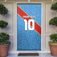 Custom DR Congo National Football Door Cover Leopards Power - Wonder Print Shop
