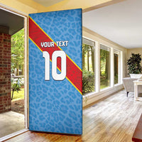 Custom DR Congo National Football Door Cover Leopards Power - Wonder Print Shop