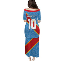 Custom DR Congo National Football Family Matching Puletasi and Hawaiian Shirt Leopards Power - Wonder Print Shop
