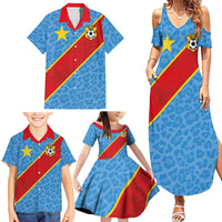 Custom DR Congo National Football Family Matching Summer Maxi Dress and Hawaiian Shirt Leopards Power - Wonder Print Shop