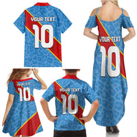 Custom DR Congo National Football Family Matching Summer Maxi Dress and Hawaiian Shirt Leopards Power - Wonder Print Shop