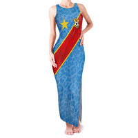 Custom DR Congo National Football Family Matching Tank Maxi Dress and Hawaiian Shirt Leopards Power - Wonder Print Shop