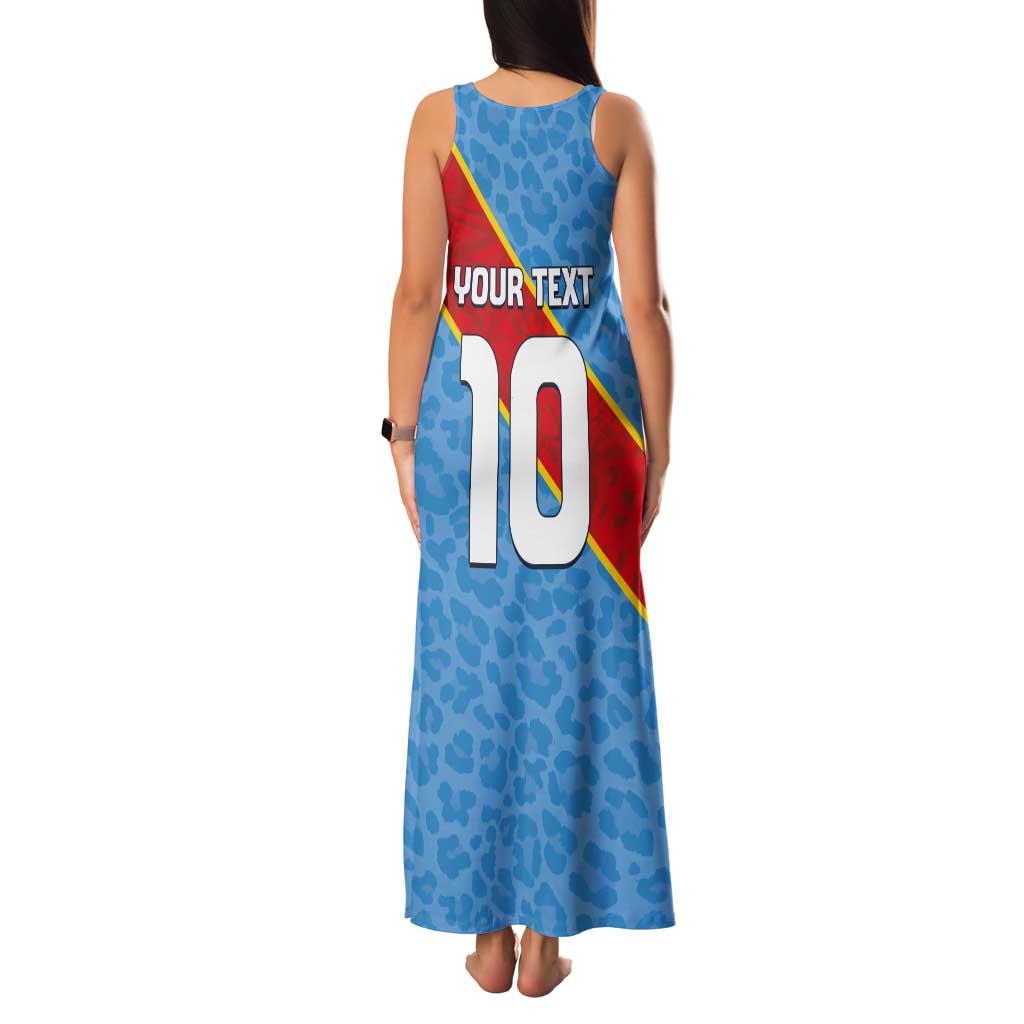 Custom DR Congo National Football Family Matching Tank Maxi Dress and Hawaiian Shirt Leopards Power - Wonder Print Shop