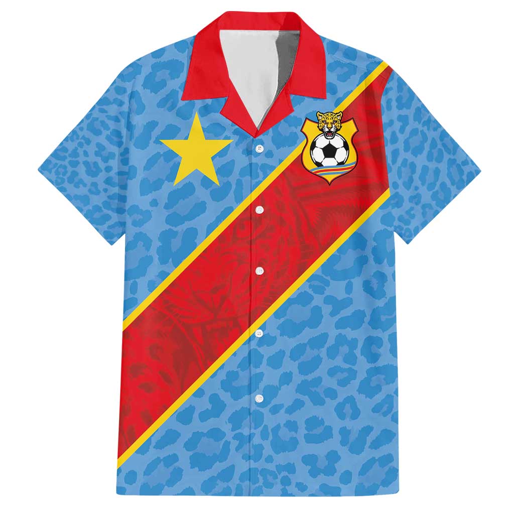 Custom DR Congo National Football Hawaiian Shirt Leopards Power - Wonder Print Shop