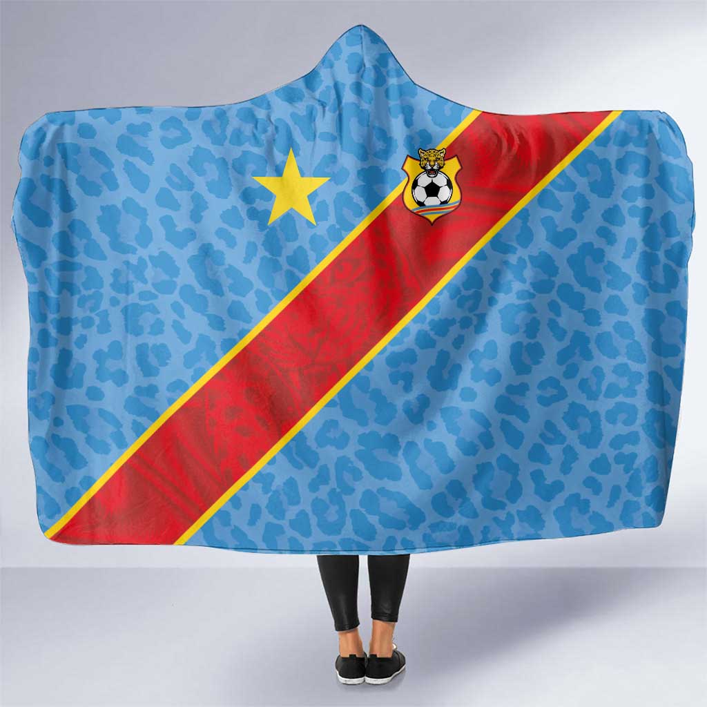 DR Congo National Football Hooded Blanket Leopards Power - Wonder Print Shop
