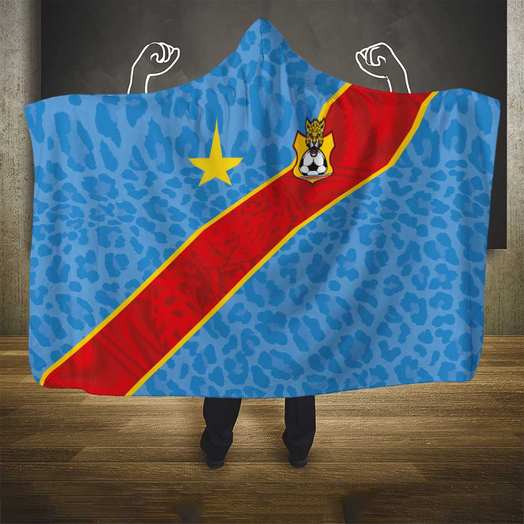 DR Congo National Football Hooded Blanket Leopards Power - Wonder Print Shop