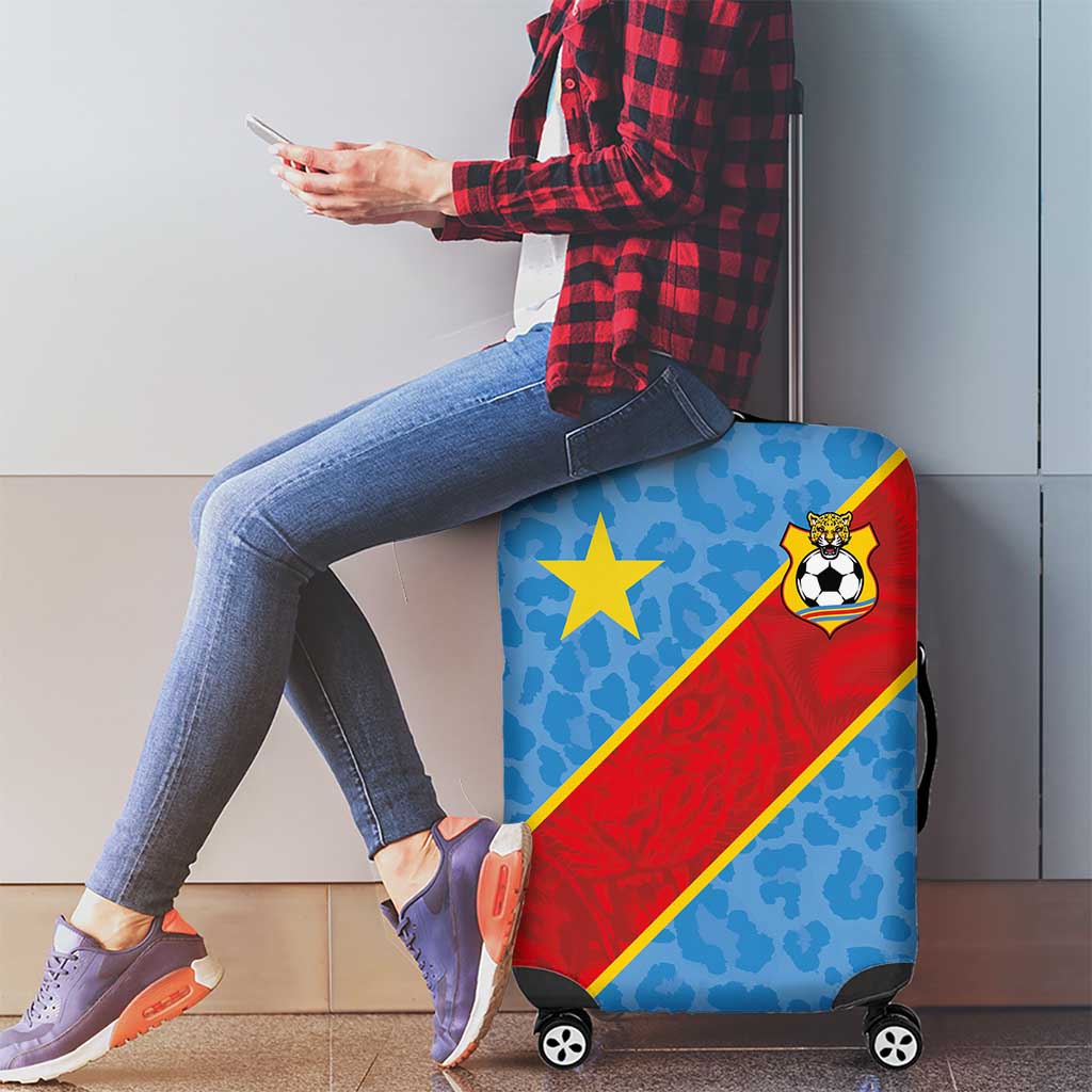 DR Congo National Football Luggage Cover Leopards Power - Wonder Print Shop