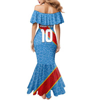 Custom DR Congo National Football Mermaid Dress Leopards Power - Wonder Print Shop