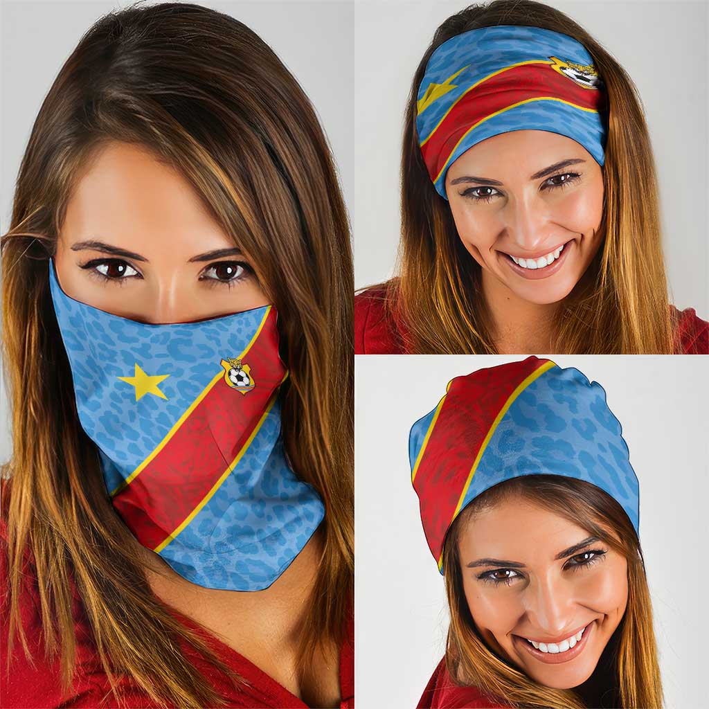 DR Congo National Football Neck Gaiter Leopards Power - Wonder Print Shop