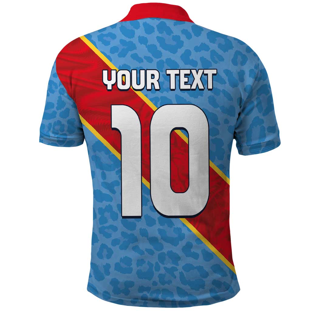 Custom DR Congo National Football Polo Shirt Leopards Power - Wonder Print Shop