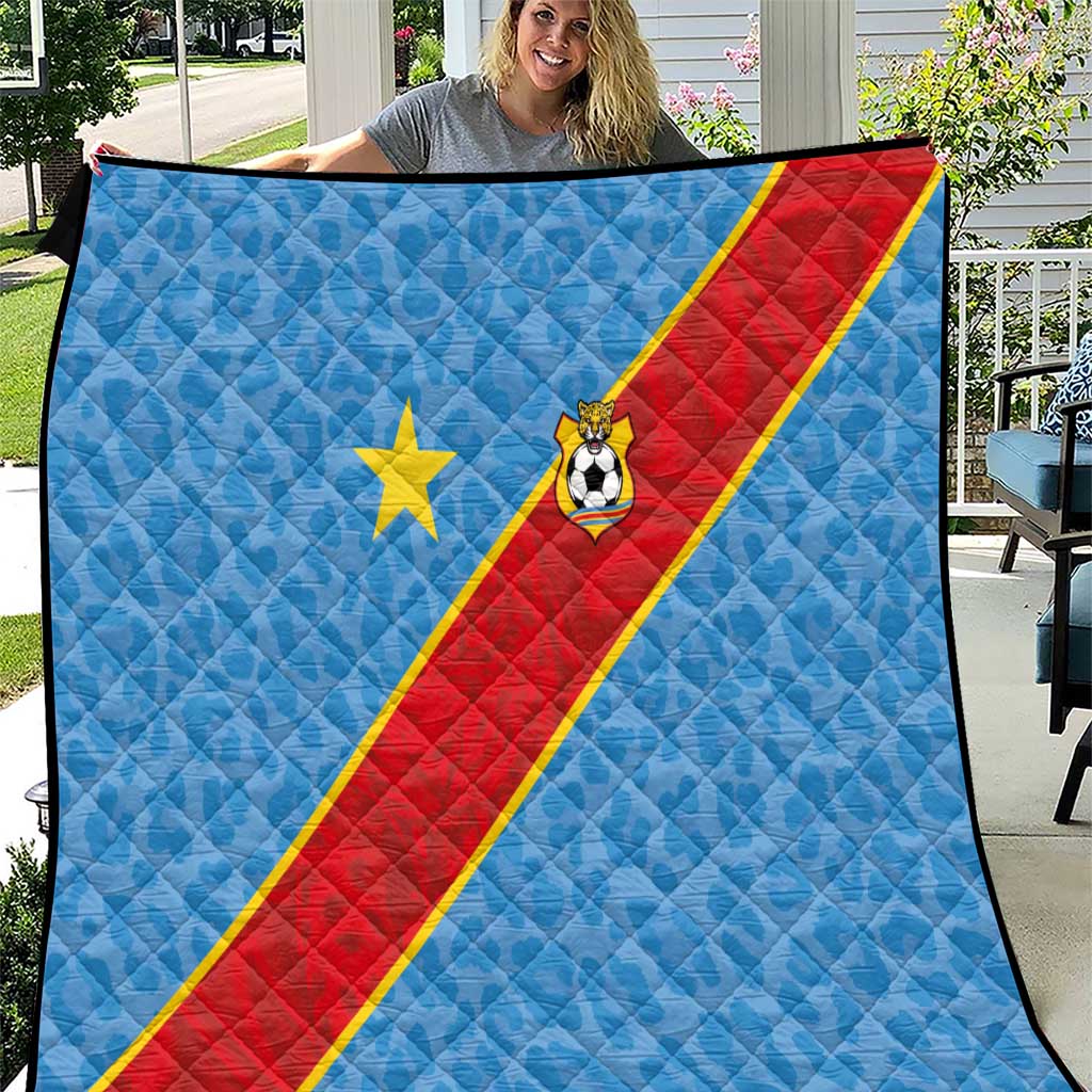 DR Congo National Football Quilt Leopards Power - Wonder Print Shop