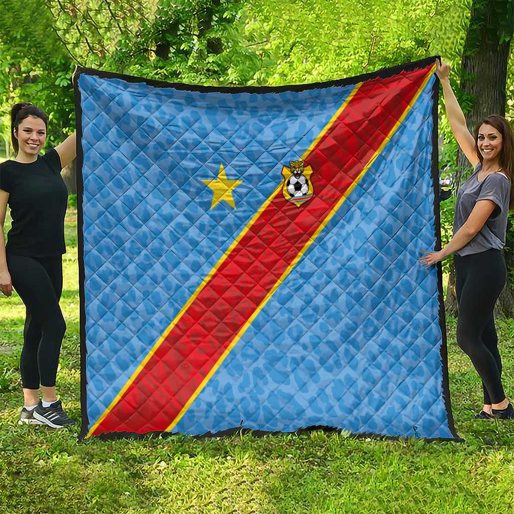 DR Congo National Football Quilt Leopards Power - Wonder Print Shop