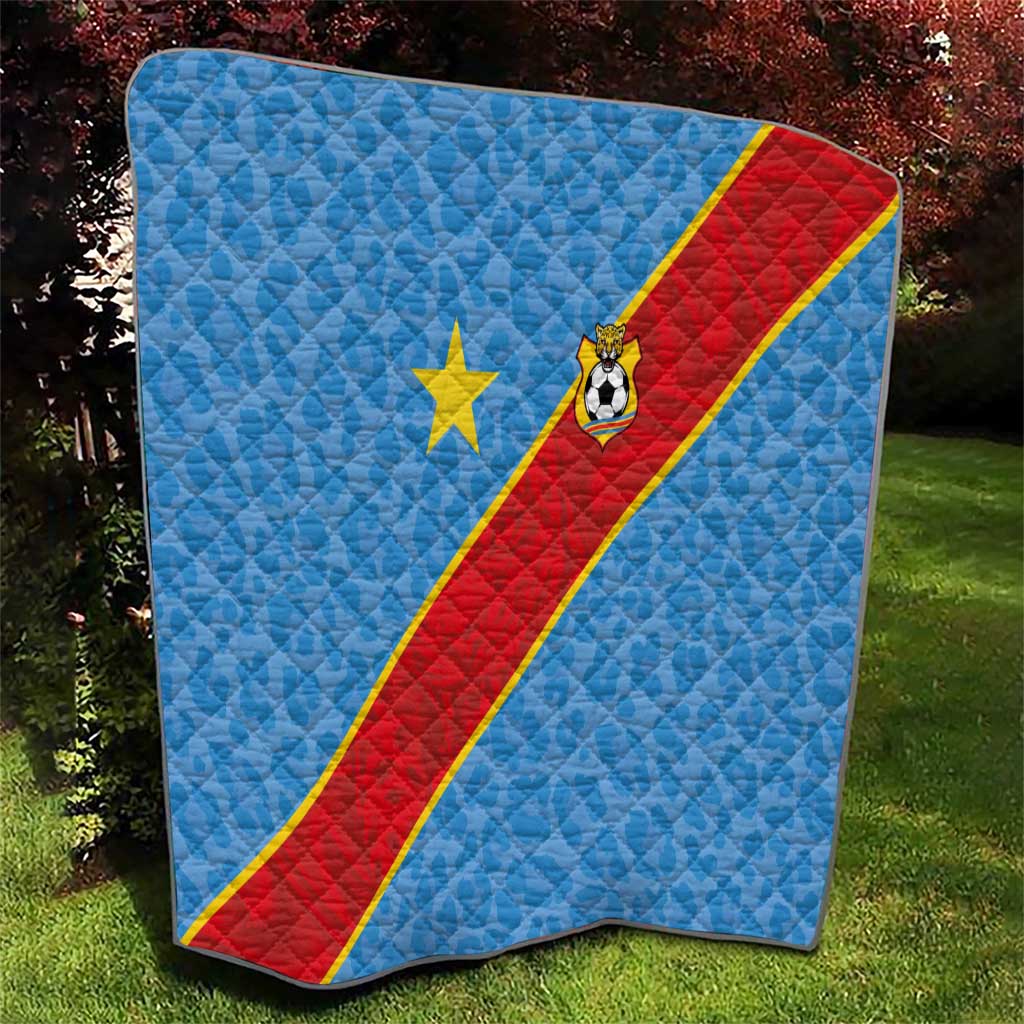 DR Congo National Football Quilt Leopards Power - Wonder Print Shop