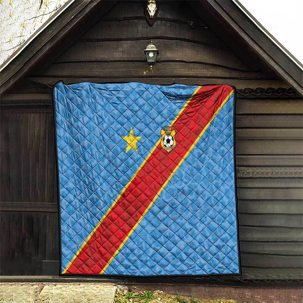 DR Congo National Football Quilt Leopards Power - Wonder Print Shop