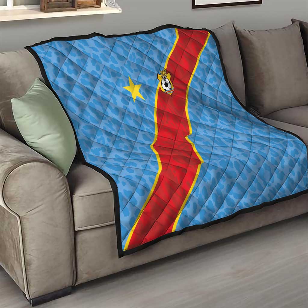DR Congo National Football Quilt Leopards Power - Wonder Print Shop