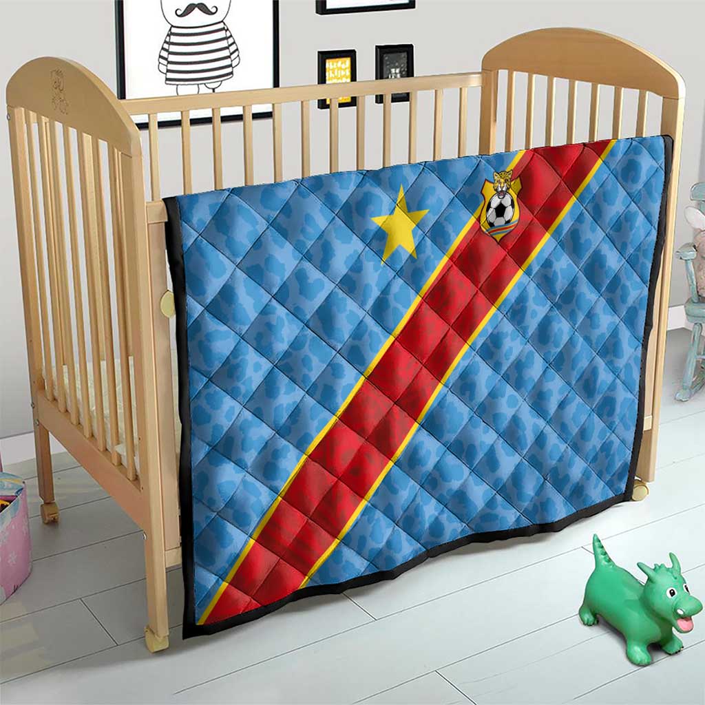 DR Congo National Football Quilt Leopards Power - Wonder Print Shop
