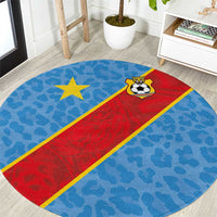 DR Congo National Football Round Carpet Leopards Power - Wonder Print Shop