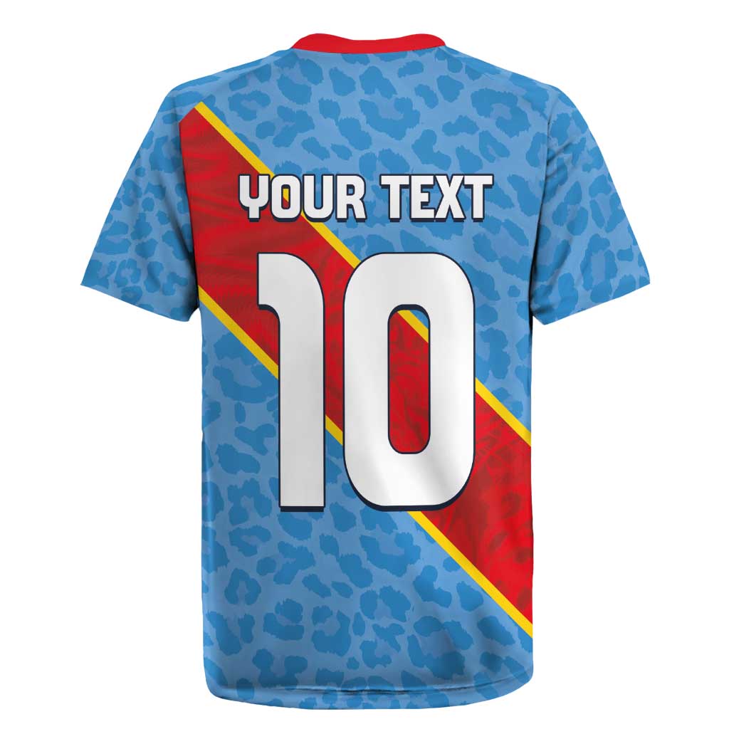 Custom DR Congo National Football Rugby Jersey Leopards Power - Wonder Print Shop