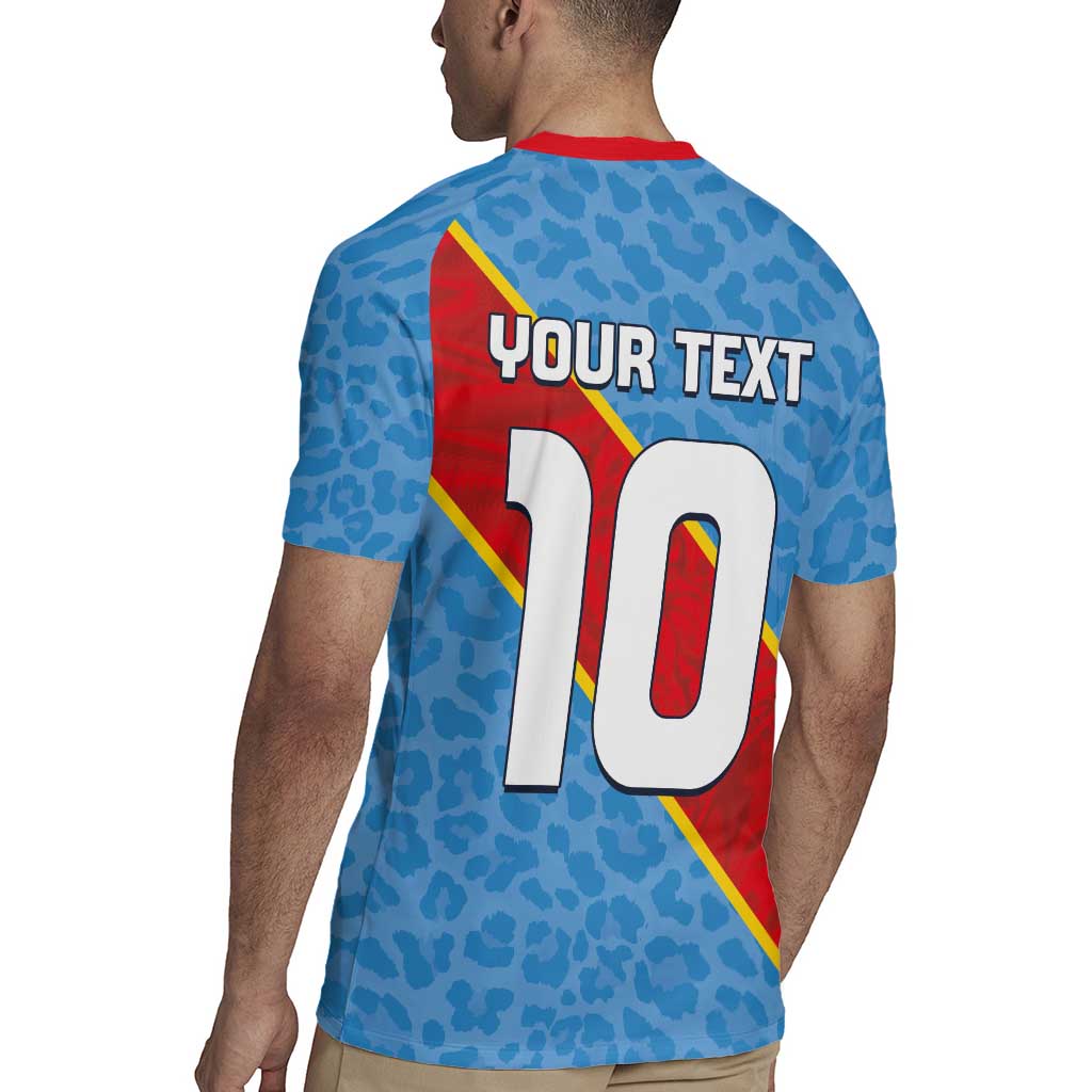 Custom DR Congo National Football Rugby Jersey Leopards Power - Wonder Print Shop