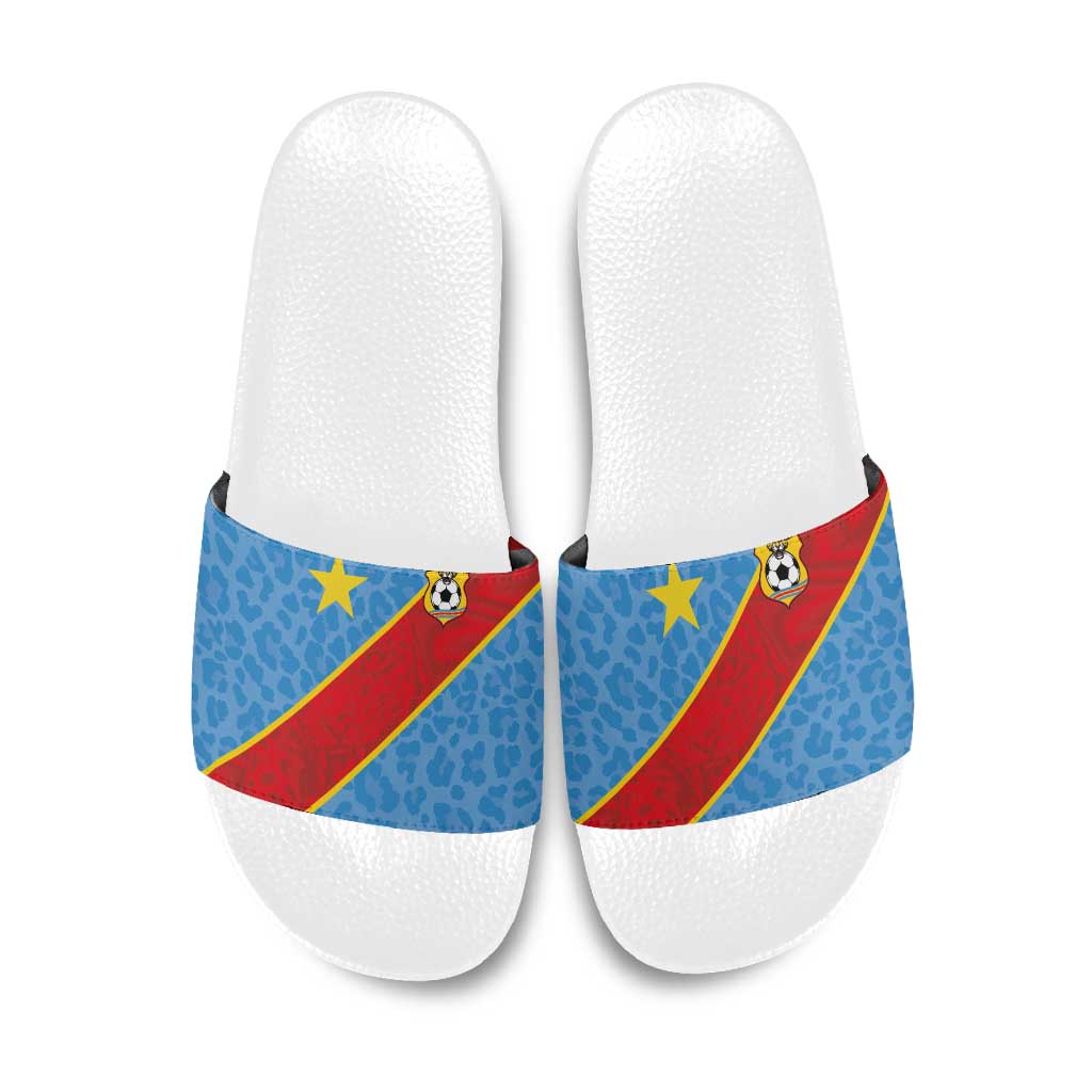DR Congo National Football Slide Sandals Leopards Power - Wonder Print Shop